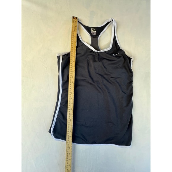 Nike Performance Black White Trim Racerback Tank Top Women's M - Picture 7 of 9